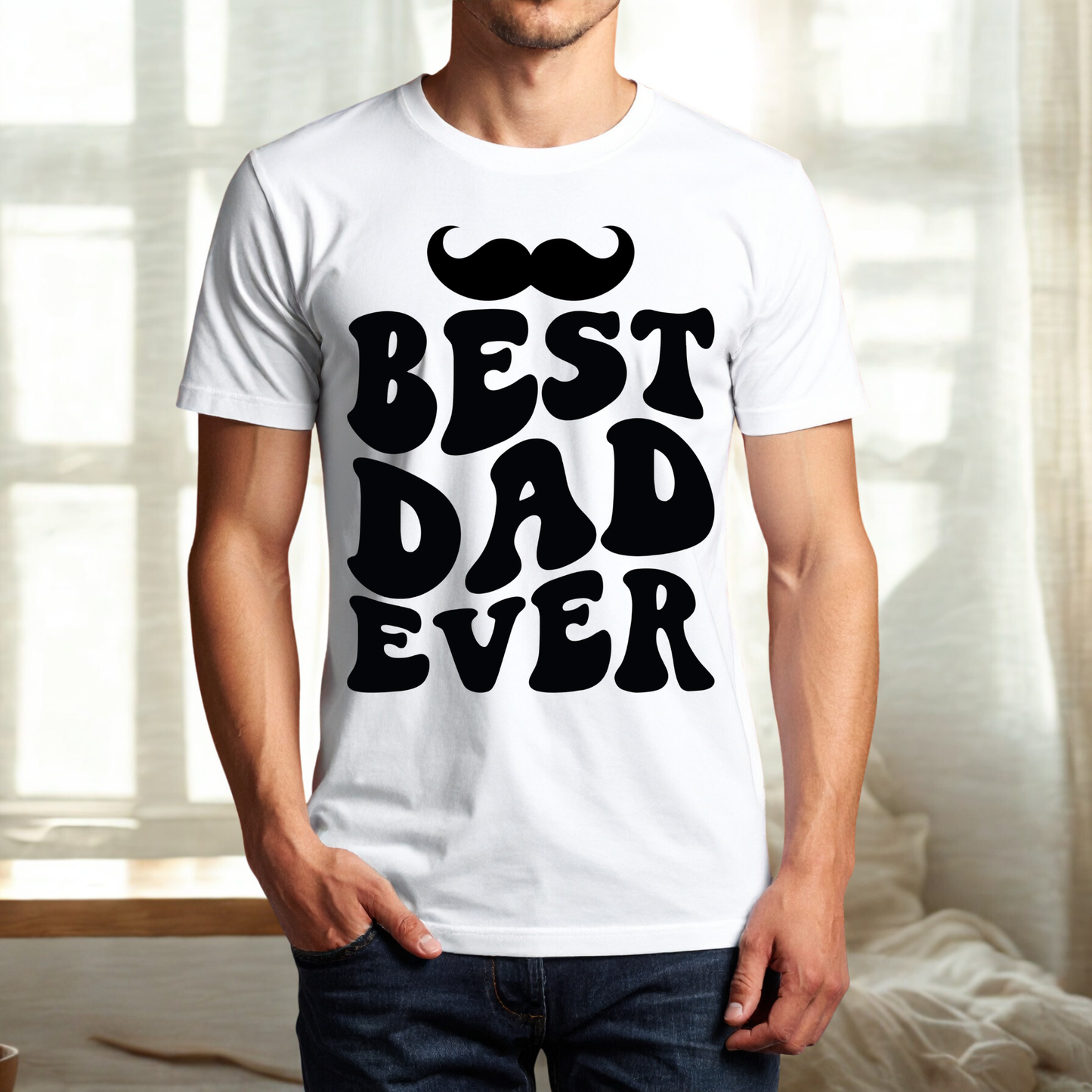 Best Dad Ever with Mustache