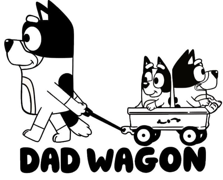 Bluey Dadwagon
