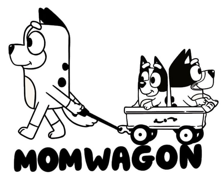 Bluey Momwagon