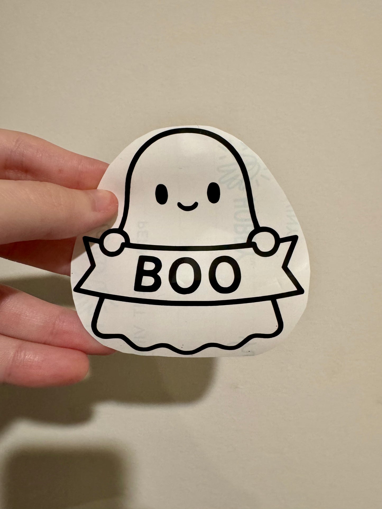 Ghost With Boo Banner