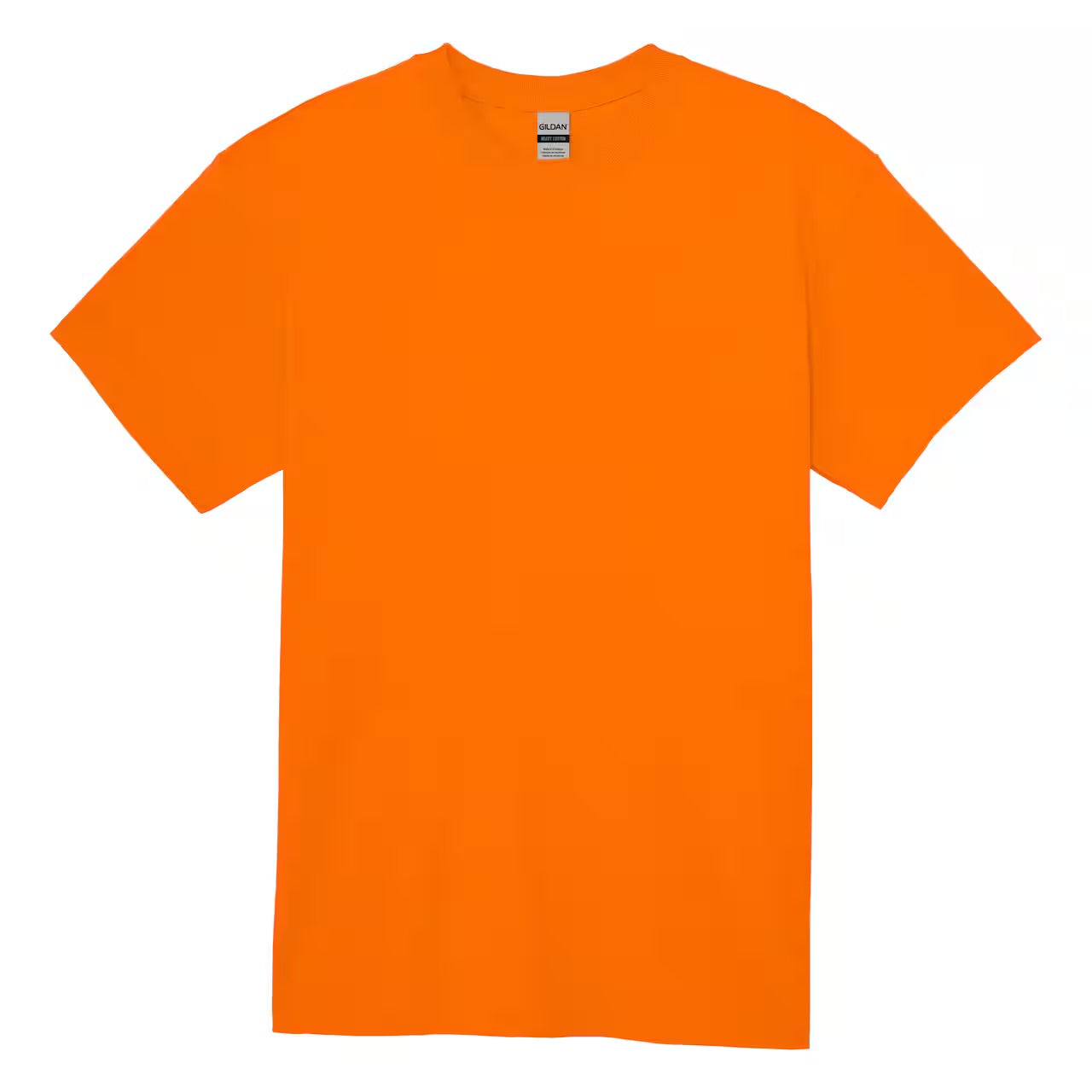 Orange t-shirt on a white background
