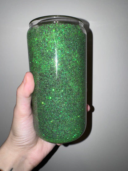 Emerald Glow Snowglobe Tumbler | Ready To Ship | Add Custom Decal Option