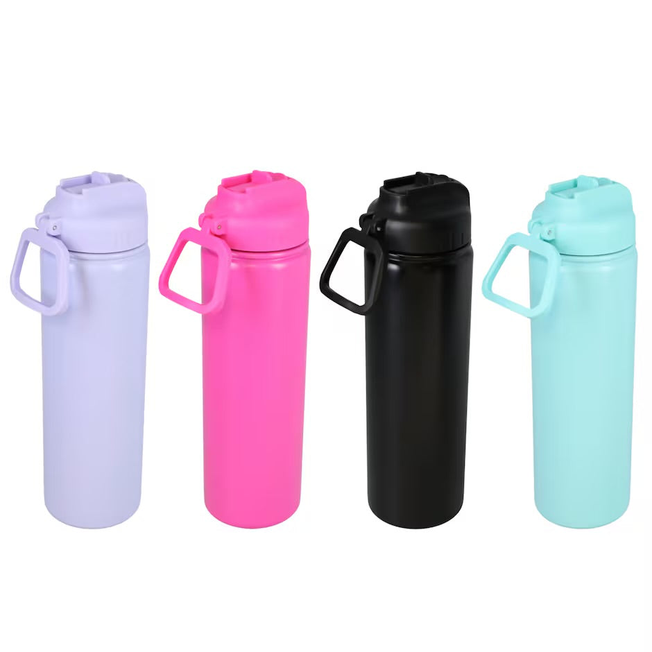 24 oz Flip Straw Water Bottle
