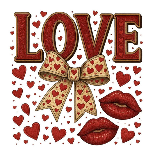 Love With Lips & Hearts