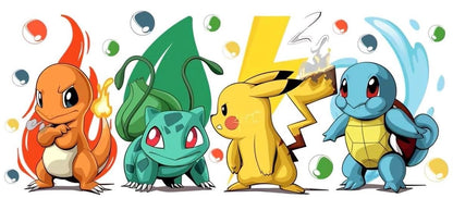 Four 90s cartoon characters on a white background