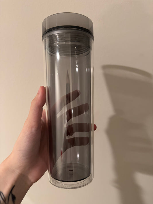 16oz Acrylic Skinny Snowglobe Tumbler