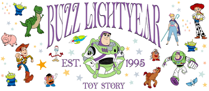 Astro Squad Ranger surrounded by cartoon characters and stars cup wrap