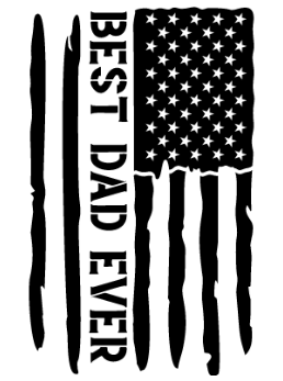 Best Dad Ever with American Flag