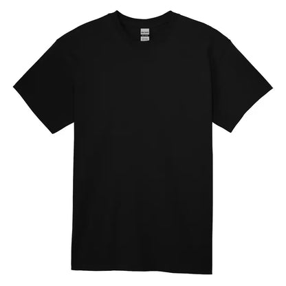 Black t-shirt on a white background