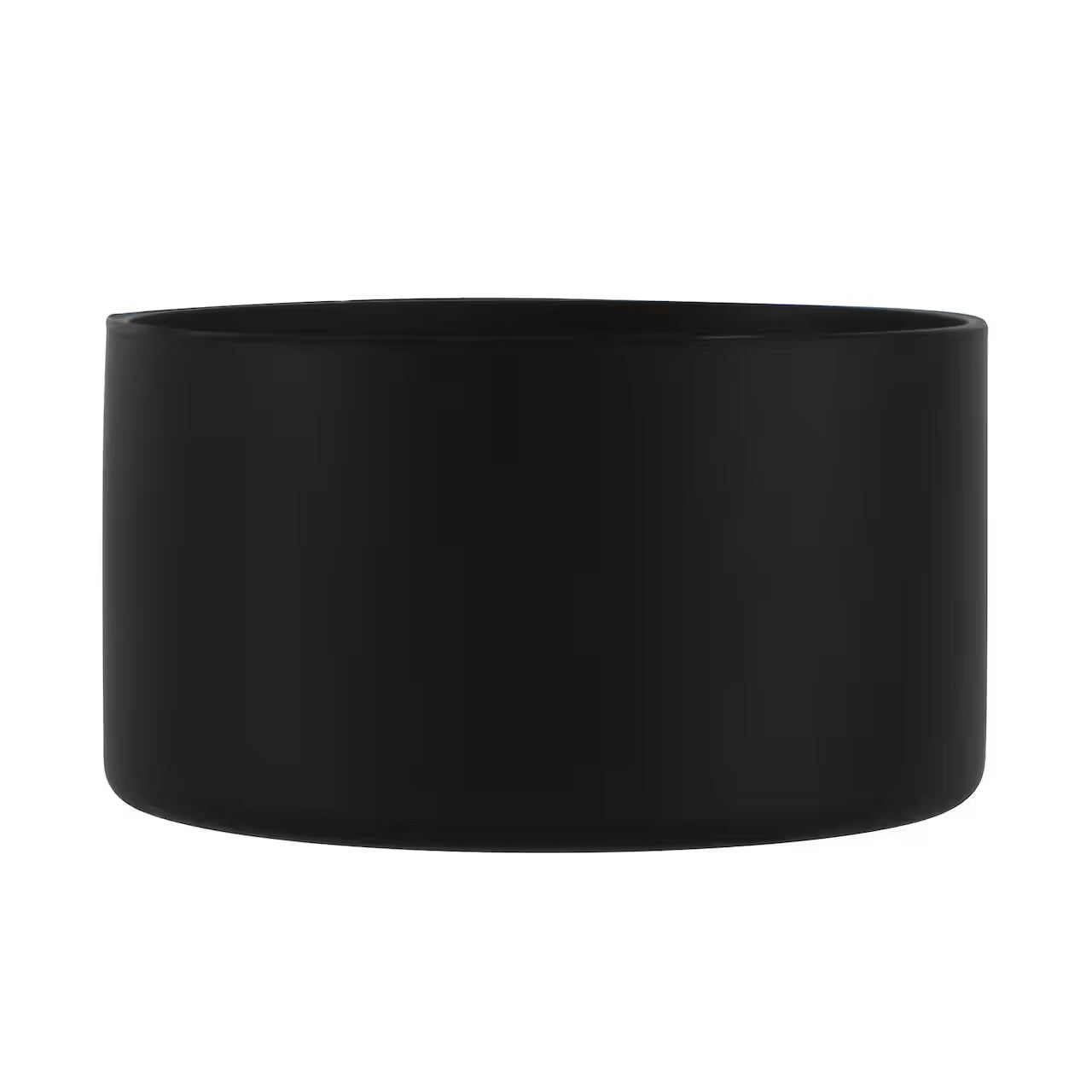 Black tumbler boot on a white background