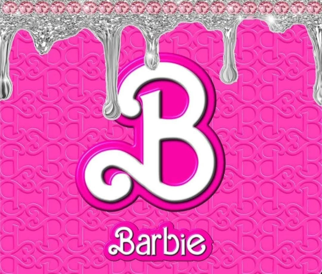 Pink Doll logo on a pink background with decorative elements