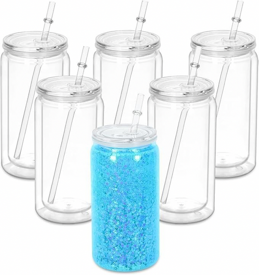 16oz Acrylic Snowglobe Tumbler