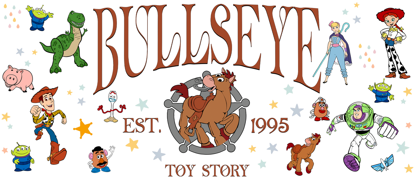 Everyone’s favorite cartoon horse surrounded by his friends and stars