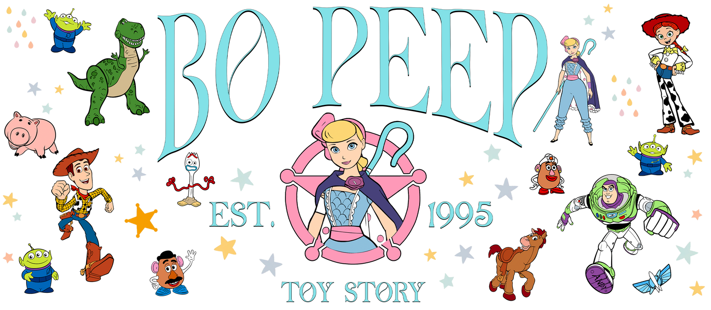 Cartoon characters with your favorite shepherdess.