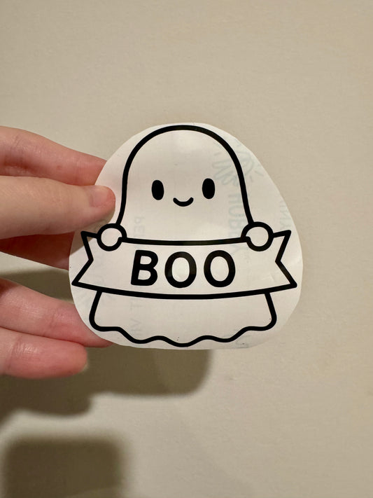 Ghost With Boo Banner