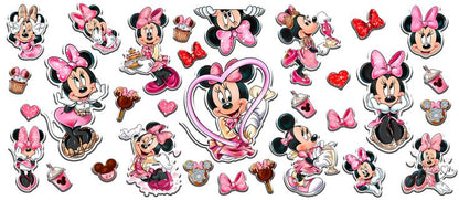 Collection of the cute love mouse on a white background
