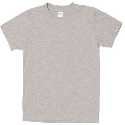 Plain gray kids t-shirt on a white background