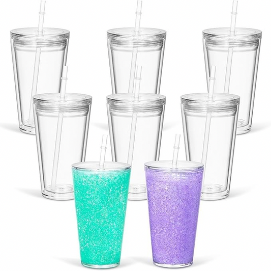 16oz Acrylic Snowglobe Tumbler (Narrow Bottom)