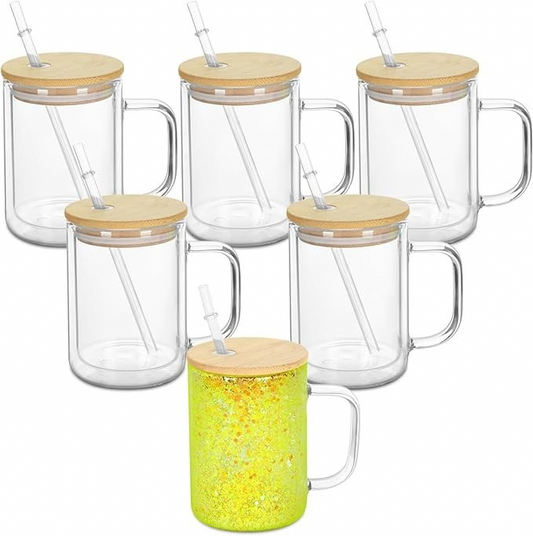 15oz Glass Snowglobe Mugs