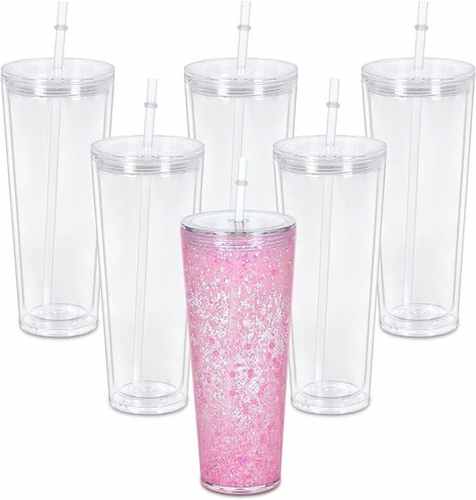 24oz Acrylic Snowglobe Tumbler