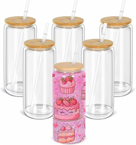 20oz Glass Snowglobe Tumbler