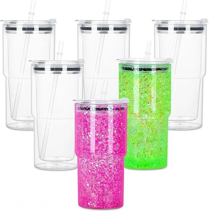 18oz Acrylic Snowglobe Tumbler