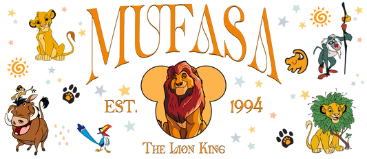 King of the jungle with cartoon characters  on a white background.