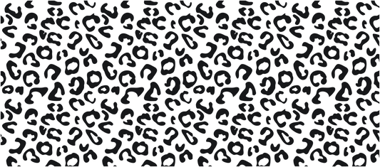 Leopard print pattern in black and white