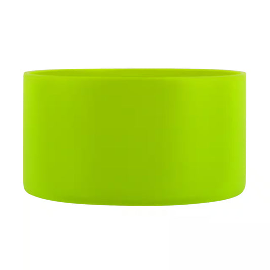 Lime green tumbler boot on a white background