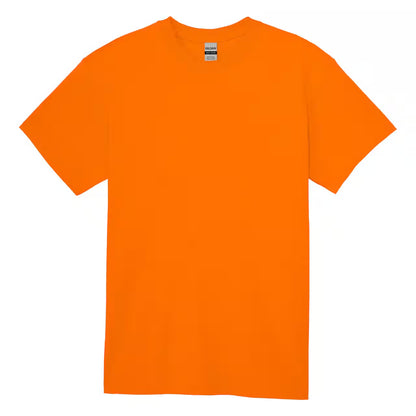 Orange kids t-shirt on a white background