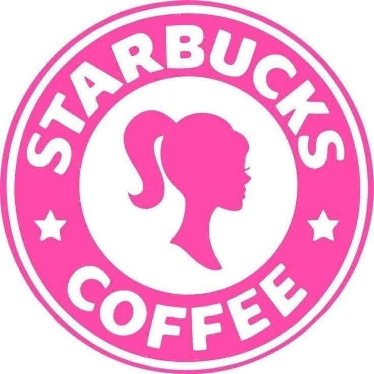 Pink Coffee logo with a silhouette of a woman's head.