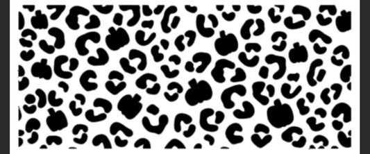 A black and white animal patterned decal