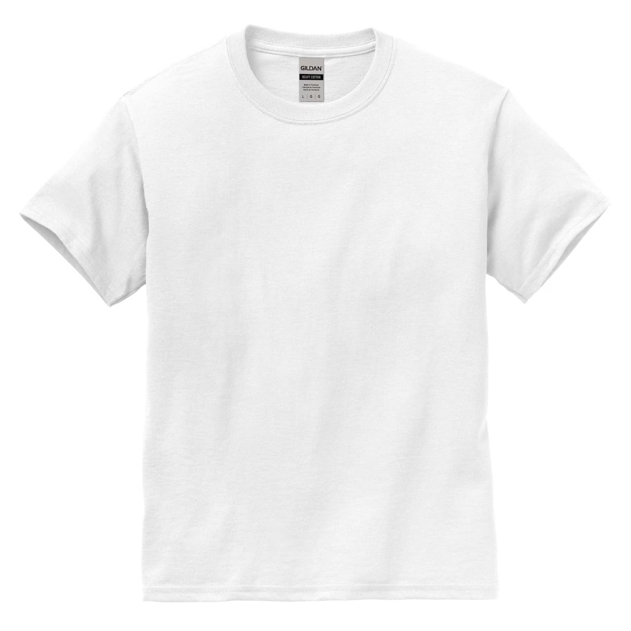 White kids t-shirt on a white background