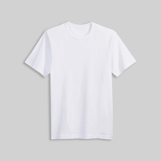 White t-shirt on a gray background