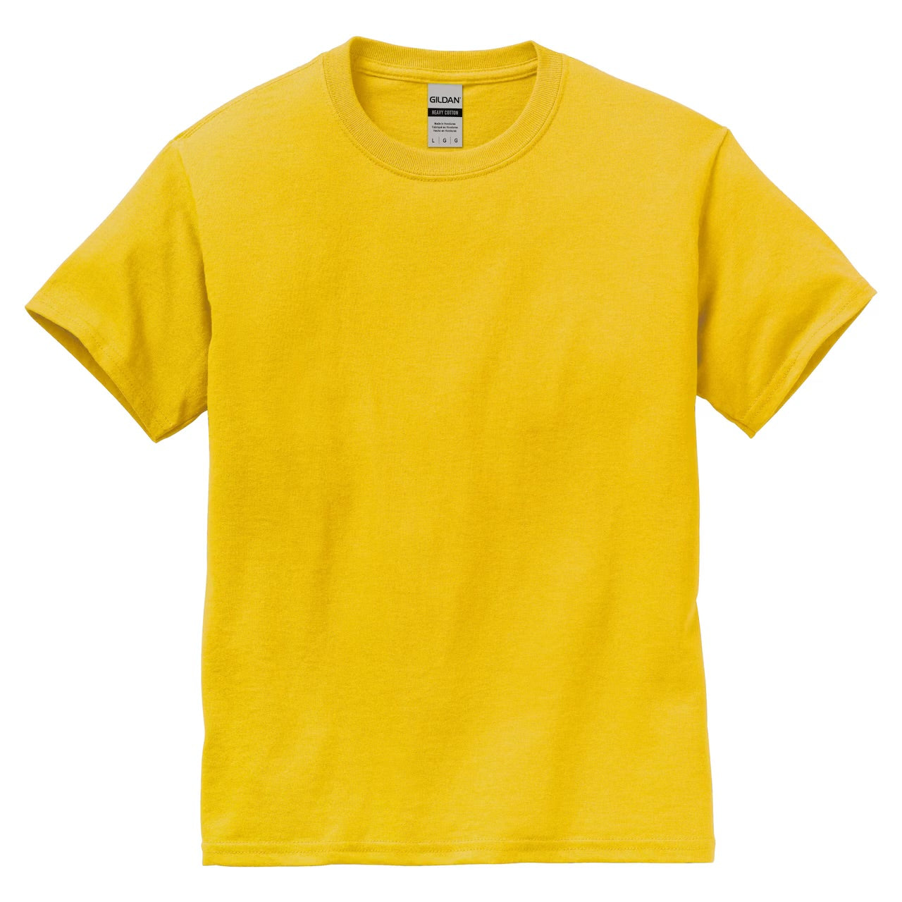 Yellow kids t-shirt on a white background