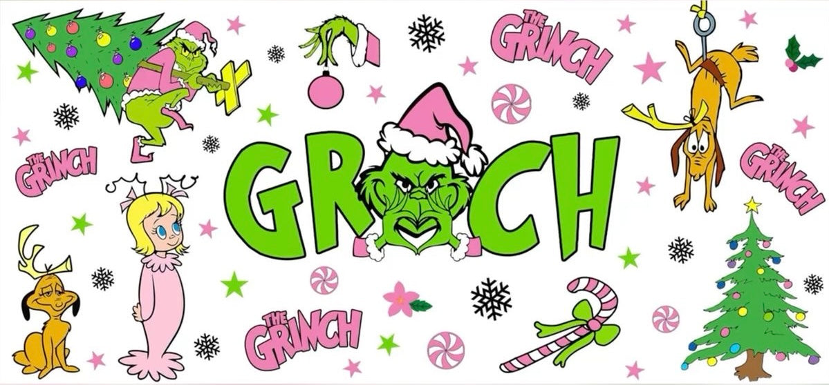 Cartoon characters and festive elements with a colorful background